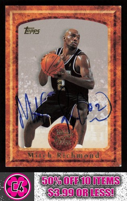 #ad Mitch Richmond 1997 98 Topps Certified Autographs Auto Sacramento Kings READ $14.99