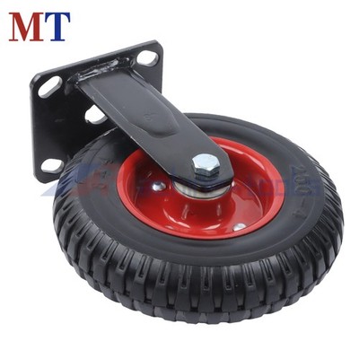 Load-Bearing Capacity 518 Pounds Heavy Duty 8'' Caster Wheels Fixed Plate PU