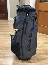 TaylorMade Pro Deluxe Golf Cart Bag + Rain Hood - 14 Way Dividers - Grey/Black