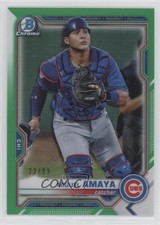 2021 Bowman Chrome Prospects Green Mini-Diamond Refractor 23/99 Miguel Amaya 8t7
