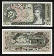 Austria 1969 (1981) - 100 Schilling - Pick 146 UNC Second issue B967241K