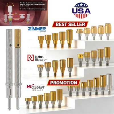 US Dental Tapered Locator Overdenture Abutment Fit Hiossen Nobel Biocare Zimmer