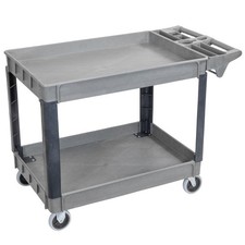 Powerbuilt 46 Inch x 26 Inch Utility Service Cart with 36 Inch x 24 Inch Tray -