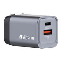 Verbatim Netzteil Gan 35 Watt 3 A Pd 3.0, Qc 3.0 2 Ausgabeanschlussstellen (24