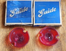 Guide Red Glass Tail Light Lamp Lens 919051 3.75 New-old Stock