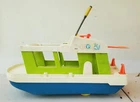 1972 Vintage Fisher Price Little People Play Family HAPPY HOUSEBOAT Boat #985