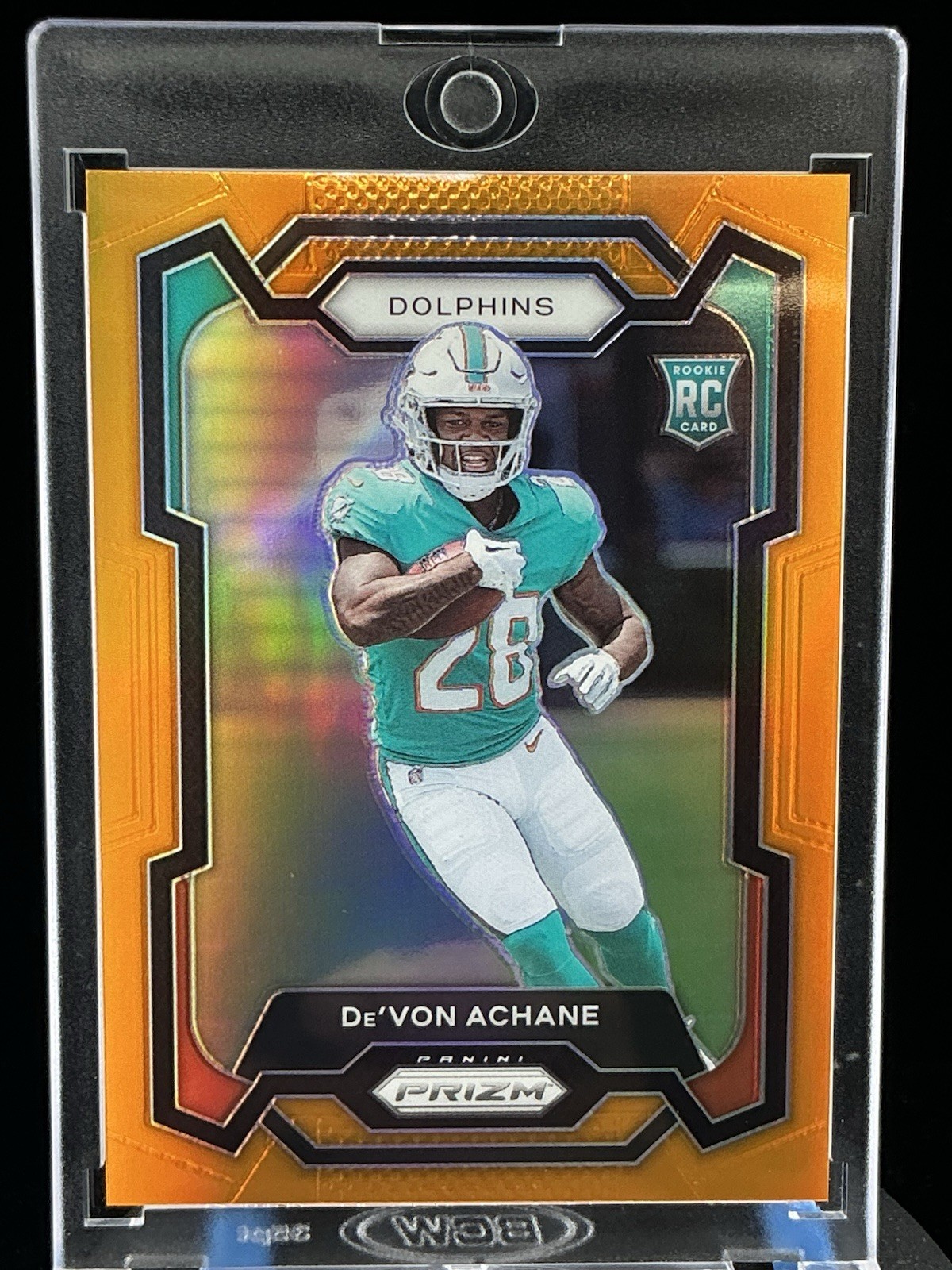 2023 Panini Prizm Devon Achane Orange Prizm Rookie /249 #365 Miami Dolphins￼