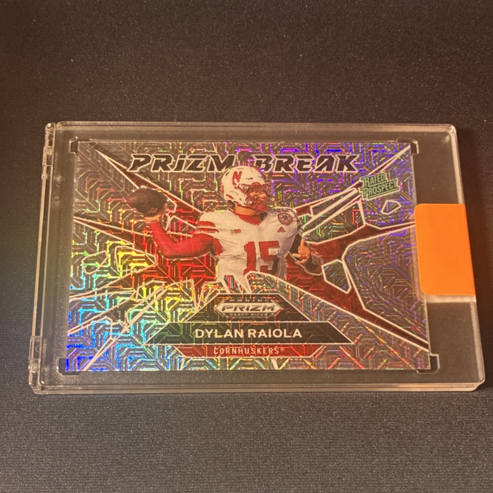 Panini 2024 Prizm Draft Picks Prizm Break Dylan Raiola Nebraska Mojo /25 RC