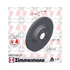2x Disque de frein ZIMMERMANN 400.5564.20 convient pour MERCEDES-BENZ