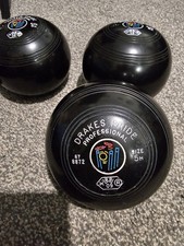 Drakes Pride Professional Lawn Bowls Size 5 - Black stamped 09