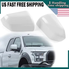 Truck Replacement Mirror Covers Cap Painted White Fits 2015-2020 Ford F150 F-150
