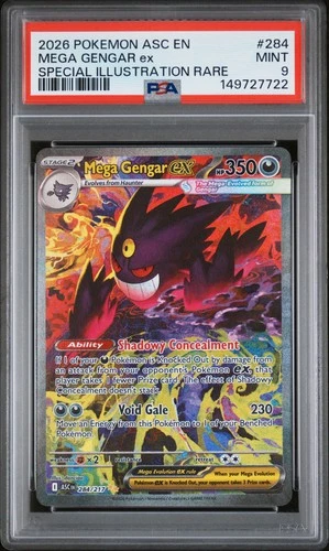 2026 POKEMON ASCENDED HEROES SPECIAL ILLUSTRATION RARE MEGA GENGAR EX PSA 9