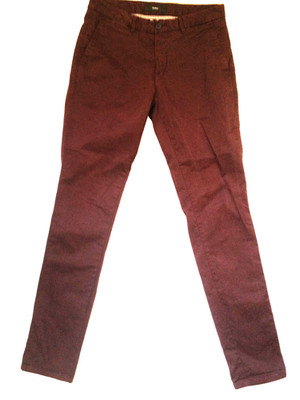 CELIO celio* FRANCE MEN'S PANTS SLIM STRAIGHT BURGUNDY 32x34