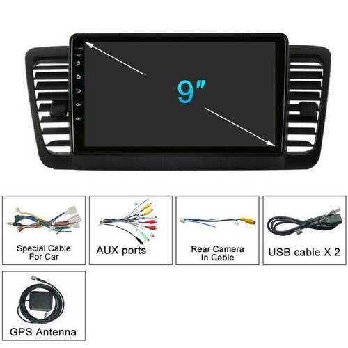 9" WiFi Fit For 2003-2009 Subaru Legacy Outback Android 10.1 Stereo Radio GPS - Picture 6 of 12