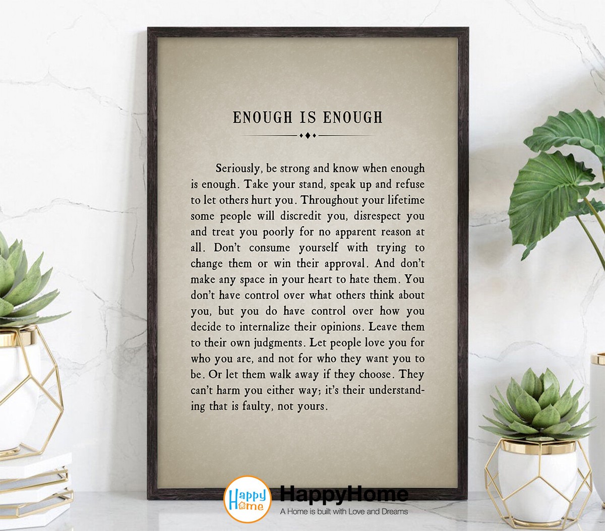 Enough Is Enough Quotes You're Enough Framed Poster | Inspirational