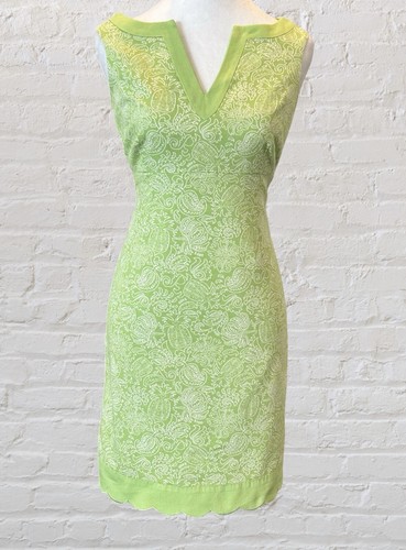 Vineyard Vines Green Pineapple Print Shift Dress 0 2 4 6 Nautical Preppy Garden