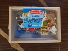 Melissa Doug 20 Wooden Animal Magnets in a Box