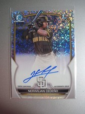 2023 Bowman Chrome Prospect Autographs Speckle Refractors CPANC Nerwilian Cedeno