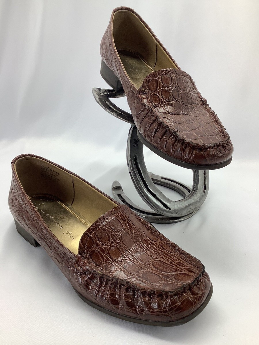 AK Anne Klein Iflex Brown Loafers Womens Shoes Size 210123MTG/SA
