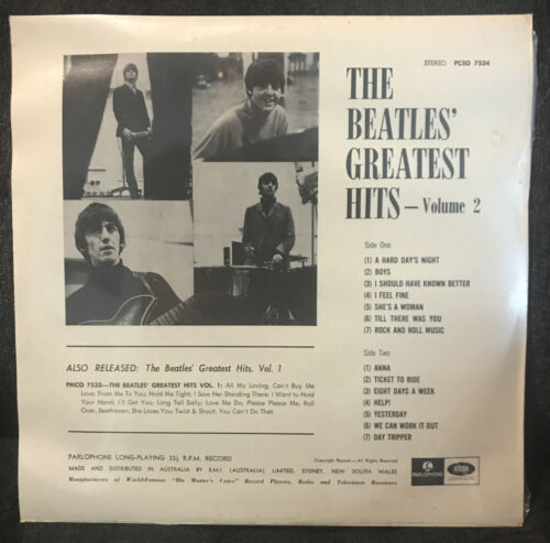 Beatles Greatest Hits Volume 2 Australian Import lp Sealed No bar code tight shr - Picture 2 of 2