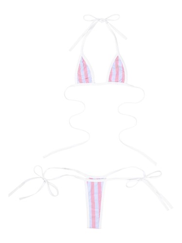 Sexy Damen-Bikini-Set 2-teilig Mrico-BH mit G-String Badeanzug Strand Badeanzug - Bild 19 von 43