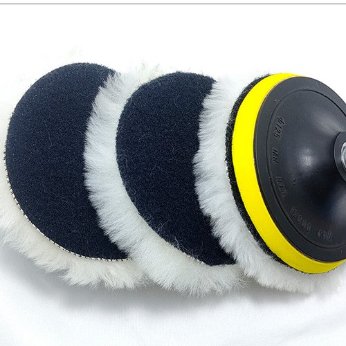 US 5Pc 6" Buffing Polishing Pad Wool Wheel Mop For Car Polisher Drill Adapter - Picture 18 of 18
