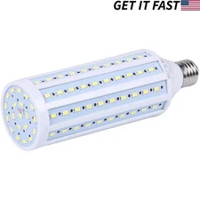 150W Equivalent LED Bulb 120-Chip Corn Light E26 2600lm 24W Cool Daylight 6000K