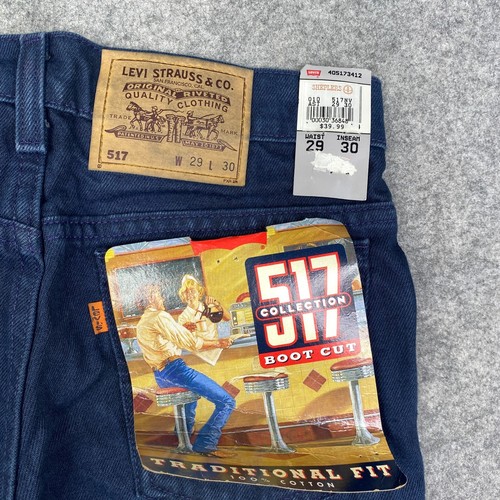 Jeans de mezclilla vintage años 90 Levi's 517 naranja tab bootcut hechos en EE. UU. 29x30 sin existencias - Imagen 12 de 12