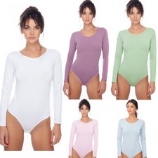 Evoni Body Langarmbody mit Rundhals Baumwolle...