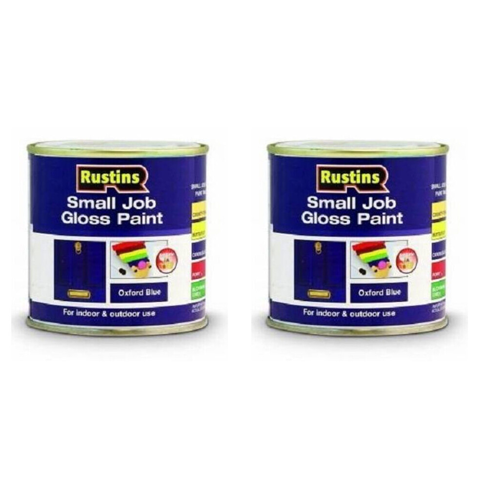 Rustins Small Job Gloss & Satin Colour Paint Indoor & Outdoor Use For