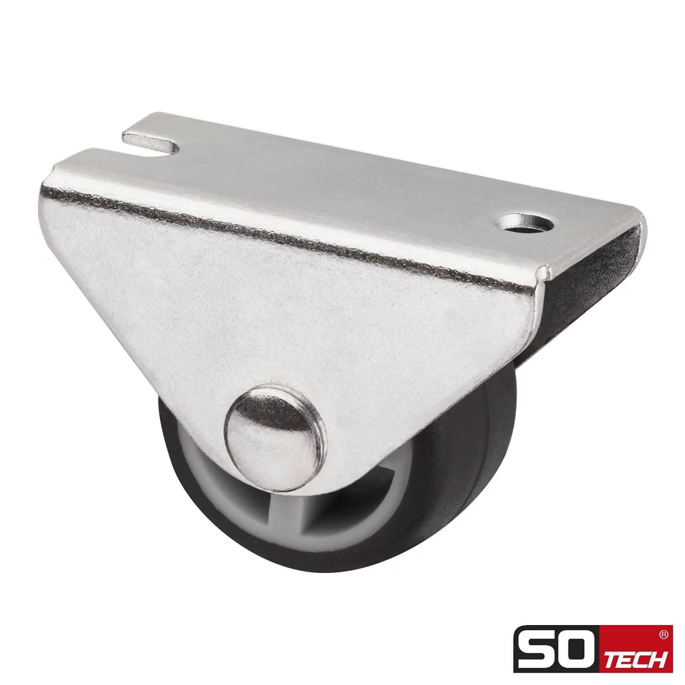 SOTECH Möbelrollen PASSAU Unterbaurollen Ø 25-50 mm Bockrolle inkl. Schraubenset - Bild 2 von 4