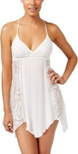 NWD Linea Donatella Flower Child Sheer Lace Chemise Nightgown Ivory M