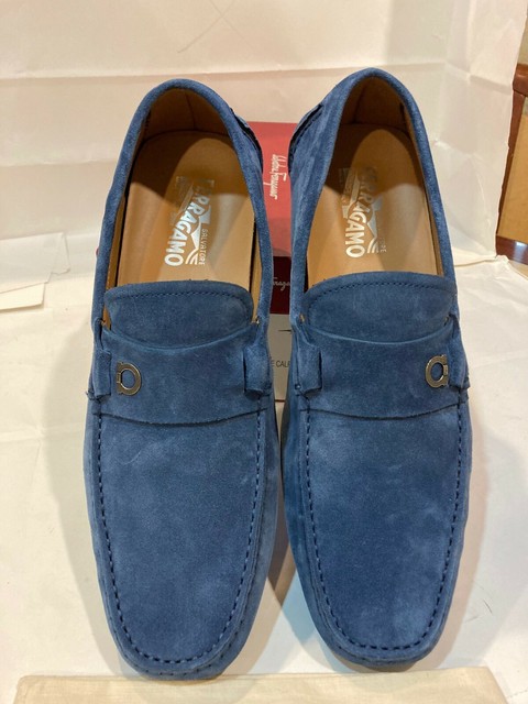 blue ferragamo shoes