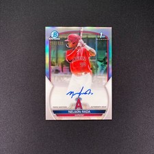 2023 Bowman Nelson Rada 1st Chrome Auto /499 Refractor Autograph CPA-NR Angels