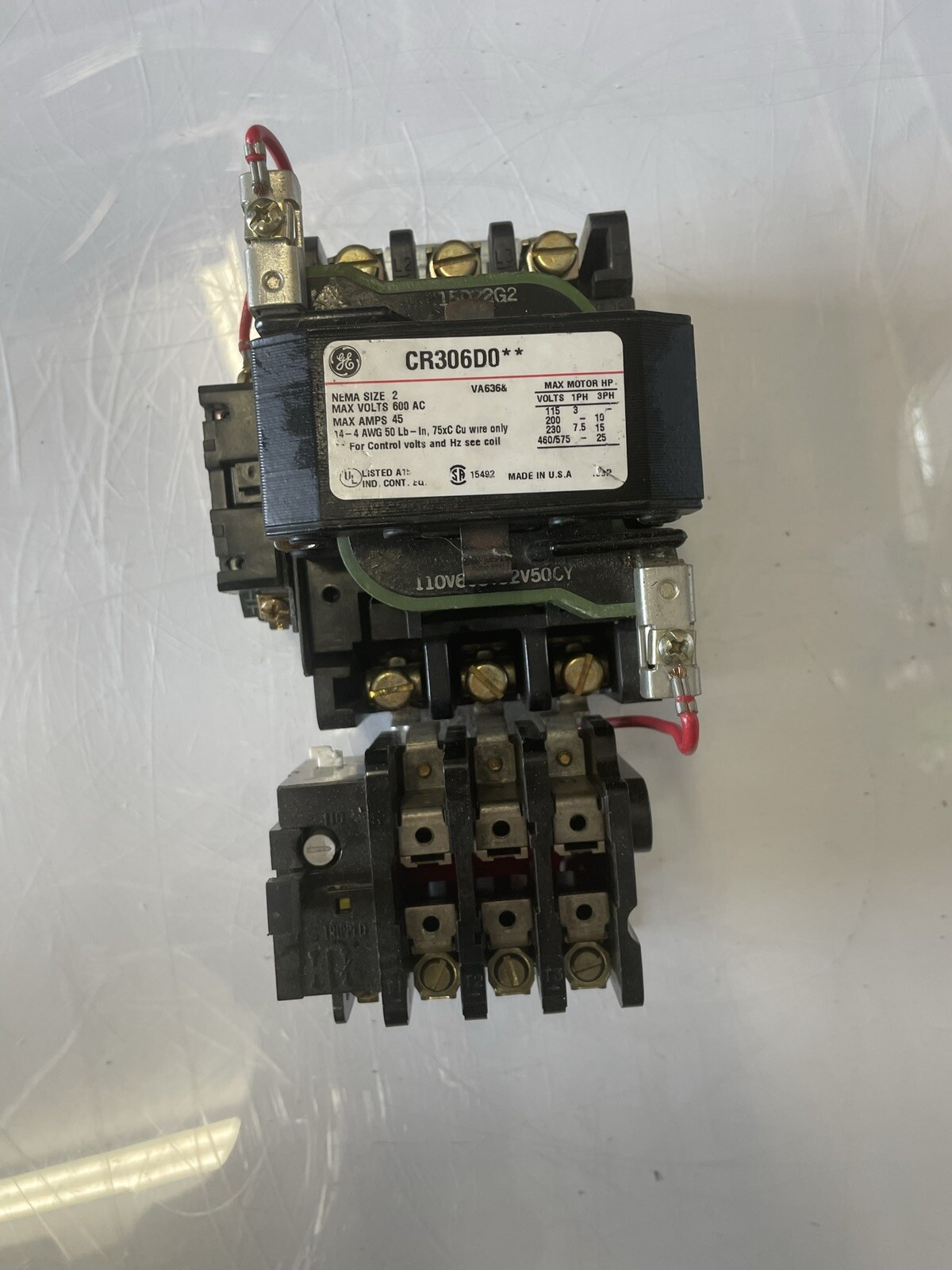 General Electric Contactor CR306D0** eBay