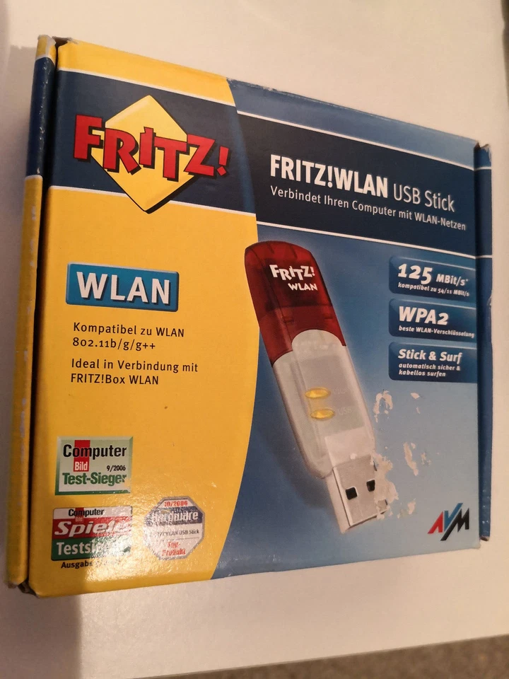 FRITZ!WLAN USB Stick Art. Nummer 2000 2334 inkl. Software und Kabelverlängerung