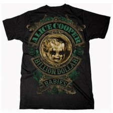 Alice Cooper 'Billion Dollar Baby Crest' (Noir) T-Shirt