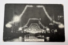 Minneapolis Minnesota NICOLLET AVE at Night RPPC 1908