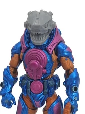 Custom 3d Cyborg Shark Headsculpt For Mythic Cosmic Legions 1/12 Scale 