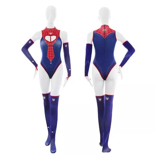 Cosplay Spiderman Jumpsuit Women Zentai Bodysuit Suit Comicon Costume Halloween - Picture 24 of 24