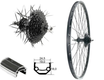 AGGRO-X 28 Zoll Hinterrad - 8-Fach HG41 Kassette Für V-Brake & Disc