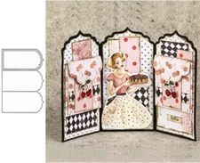 3Pcs Frame Metal Die Cuts, Christmas Frame Cutting Dies Cut Stencils Card Paper
