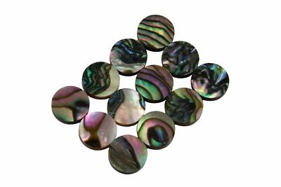 Guitar Fingerboard Dot Position Markers - 1/4'' - Green Abalone 12 pack