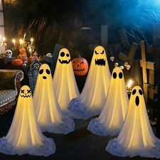 2PCs Halloween Ghost Decorations 65inch Spooky Ghost with LED Lights Outdoor