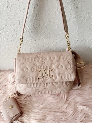 Juicy Couture Pink League Large Flap Shoulder/Crossbody