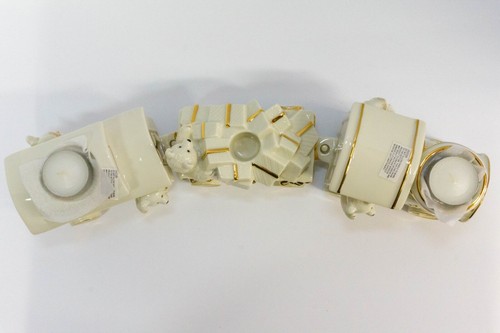 Mikasa Holiday Elegance Fine Porcelain 3 Piece Train Set New FK001/806 - Picture 5 of 23