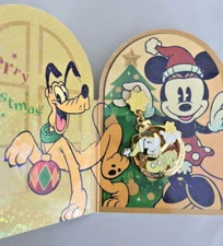 DISNEY PIN MICKEY YELLOW SNOWFLAKE DANGLING CHRISTMAS PARTY PIN - 1 PIN AS SHOWN