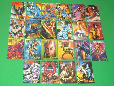 1995 MARVEL MASTERPIECES SERIES 4 COMPLETE CANVAS INSERT 22 CARD SET SPIDER-MAN