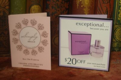 2 Women's Perfume Sample Vial EXCEPTIONAL & Simply Belle