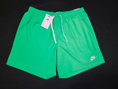 Nike Mens Magic Green Woven Flow Shorts Short Mid Thigh Polyester